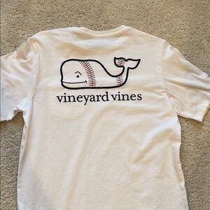 Vineyard Vines White T-Shirt with Whale Logo